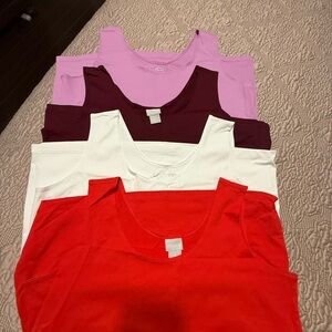 Chico's Women's Tank Tops - Red, White, Purple, Burgundy